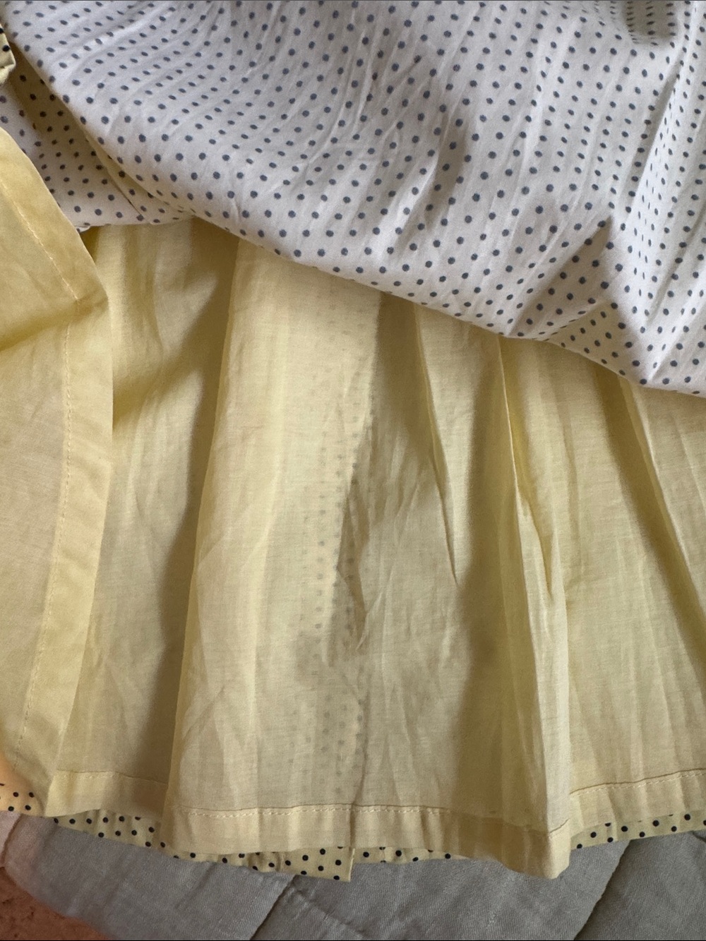 FRANKIE’S BIKINI Marley Poplin Mini Dress Yellow Polka Dot Button-Front Dress - Picture 11 of 12